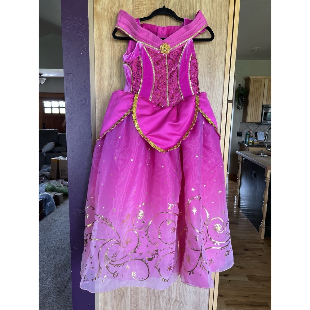 Disney Parks Aurora Sleeping Beauty Princess Deluxe Designer Costume 9/10 NWT